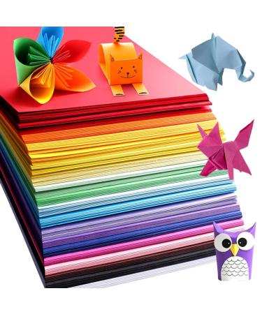 MIDUOLE Origami Paper Pack of 200 Sheets - 20 Vivid Colors - Double Sided - 6 Inch Square Easy Fold Paper for Kids Adult Beginners Training Arts & Crafts Projects.