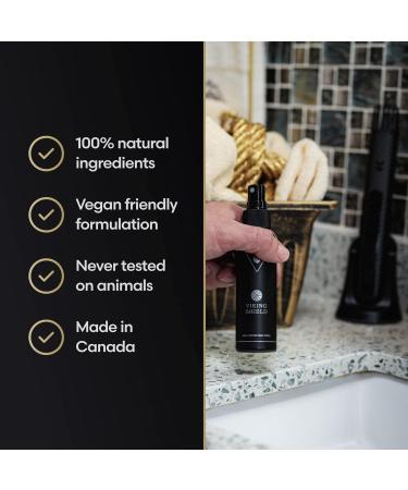 Viking Shield Heat Protectant Spray for Men | Argan Oil Thermal Protector for Beard & Hair | 450 F Protection - 4 Fl Oz - Buy Online on SooperMarket.com