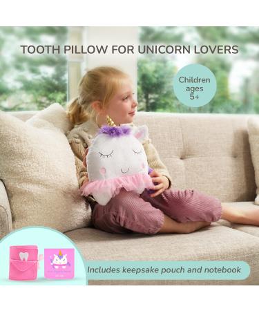 Tickle & Main Unicorn Tooth Fairy Pillow Gift Set - Plush Pillow with Tooth Pocket, Notepad, and Keepsake Pouch - Buy Online on SooperMarket.com