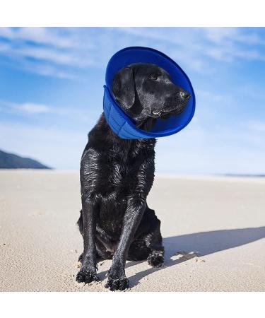 Breathable Mesh Elizabethan Collar Size 6 Blue - Adjustable E-collar for Dogs, Cats, Rabbit - Quicker Healing, Anti-Bite/Lick - Easy Eat/Drink - Buy Online on SooperMarket.com