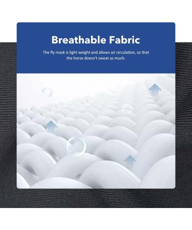 Harrison Howard Stretchable UV Protection Fly Mask - Breathable with Mesh Eye Opening & Ventilated Ear Protection - Extra-Full Size for Optimal Comfort - Buy Online on SooperMarket.com