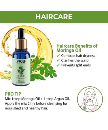 Nykaa Naturals Cold Pressed Oil - 100% Pure Moringa Face Oil for Dry Dull Skin Minimizes Pores - All Skin Types - 1 oz - Buy Online on SooperMarket.com