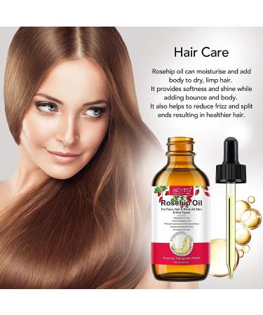 Organic Rosehip Oil (2.02 fl.oz) - 100% Pure Natural Cold Pressed for Face, Skin, & Hair Care - Anti Aging Moisturizer - Buy Online on SooperMarket.com