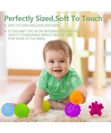 Sensory Balls & Silicone Teethers Combo for Baby 3-6 Months - 6 Pack & 4 Pack by ROHSCE - Buy Online on SooperMarket.com