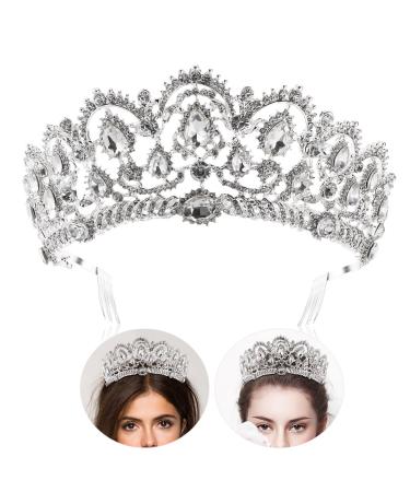 wedding crown tiara rhinestone bridal crown headband for the bride with side comb
