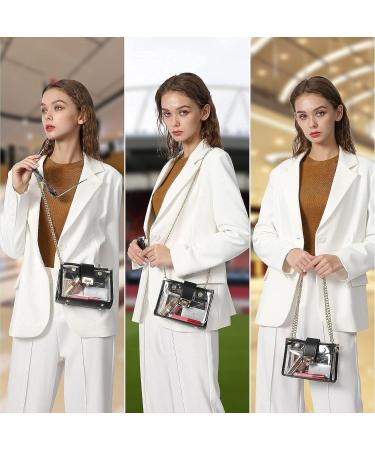 YING YUMEI Clear Crossbody Bag Stadium Approved - Transparent Shoulder Handbag & Clutch - Buy Online on SooperMarket.com