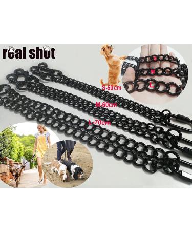 Fiyade Retractable Double Dog Leash for Large, Medium & Small Dogs - Extendable 5m Lead with Metal 70cm Double Ended Chain - L-5m+70cm - Buy Online on SooperMarket.com