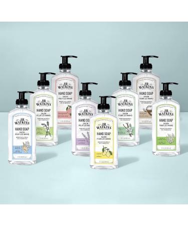 J.R. Watkins Moisturizing Liquid Hand Soap with Dispenser 3 Pack - Alcohol-Free, Cruelty-Free, USA Made - Aloe & Green Tea 11 Fl Oz - Ideal for Bathroom or Kitchen - Buy Online on SooperMarket.com