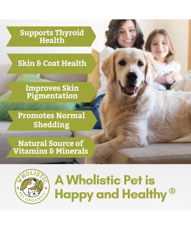 Organic Wholistic Pet Organics Sea Kelp Powder for Dogs - Promotes Healthy Teeth, Thyroid Function, Skin & Coat - Rich in Iodine, Iron, Calcium & Antioxidants - 1 lb - Buy Online on SooperMarket.com