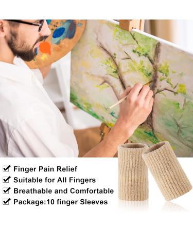 Heyu-Lotus 10 Pcs Finger Compression Sleeves - Breathable Support for Arthritis, Swelling, and Pain Relief - Buy Online on SooperMarket.com
