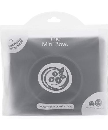 ezpz Mini Bowl (Gray) - Silicone Suction Bowl with Placemat for Infants + Toddlers | Reusable Travel Bag Included - Buy Online on SooperMarket.com