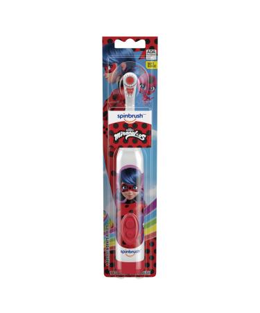 Spinbrush Kids MIRACULOUS LADY BUG Electric Toothbrush Soft Bristles Duracell Batteries Included
