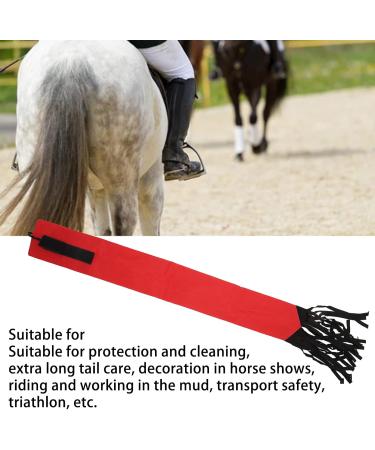 Tail Bag with Fringe Horse Tail Protector Guard Nonwoven Fabric Waterproof Breathable Horse Tail Bag (Red) - Buy Online on SooperMarket.com