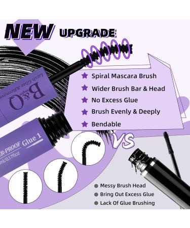 B&Qaugen Lash Cluster Glue & Remover - Strong Hold DIY Lash Extension Adhesive & Clear Oil Remover - 10ML Cluster Lash Bond (Black - Buy Online on SooperMarket.com