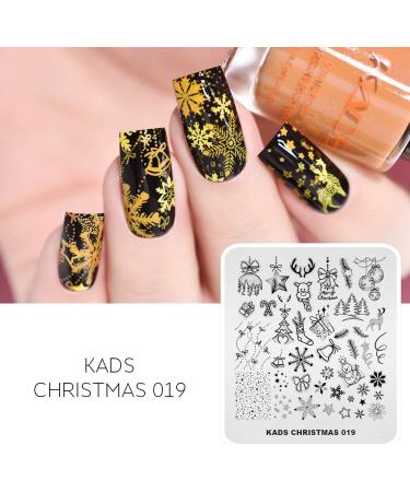 Christmas Nail Art Stamping Plate - Festive Elk, Snowman, Bell, Balloon & Tree Design Tool (CH019) - Buy Online on SooperMarket.com