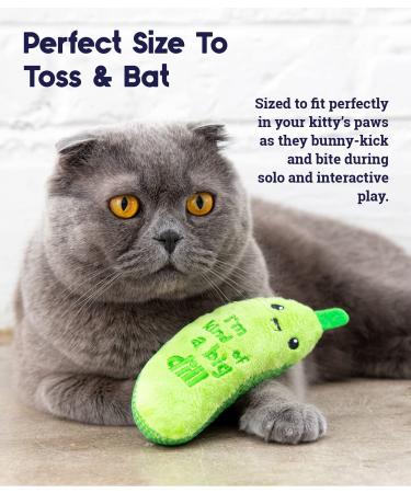 Petstages Crunchy Pickle Kicker Cat Toy - Dental and Catnip Infused - Buy Online on SooperMarket.com