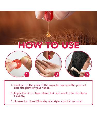 Shop Hair Vitamin Serum Capsules - Moroccan Macadamia & Avocado Oils | No Rinse Conditioner for Healthy Hair - Men & Women - Buy Online on SooperMarket.com