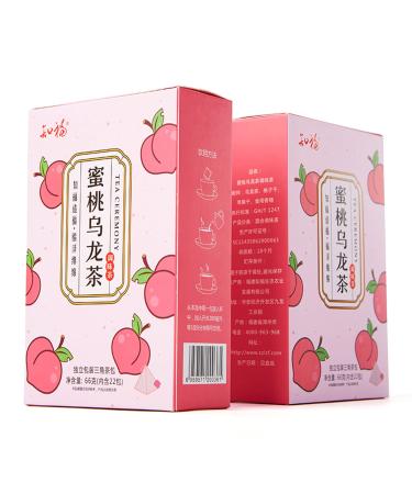 Oolong Tea 22 Count Peach Oolong Tea Individual Package Fruit Tea Bags Leisure Time Drinking 66g for Morning Afternoon