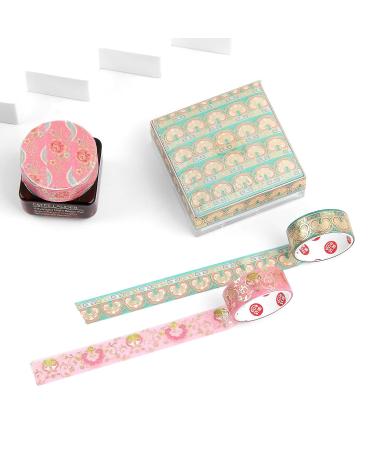 Lychii Washi Tape Set - 12 Rolls Vintage Masking Tape with Gold Foil - Oriental Aesthetic Journaling Supplies for Planner, Bujo & Artistic Projects - Buy Online on SooperMarket.com