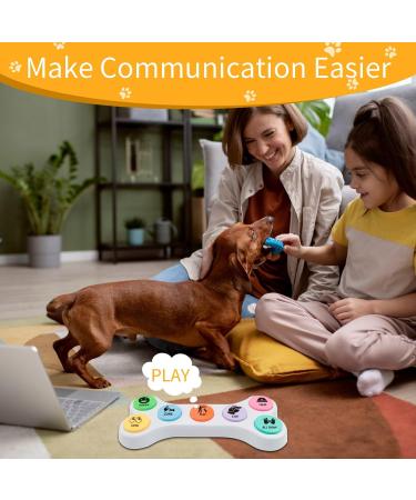 Buy Mmggaish 7 Colorful Dog Communication Buttons with 50 Stickers - Speak with Your Pet! International Shipping Available - Buy Online on SooperMarket.com