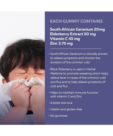 Nature's Way Sambucus Cold and Flu Relief Elderberry Gummies for Kids Used in Herbal Medicine to Help Relieve Symptoms (Cough Runny Nose and Sore Throat) in Children age 3+ 60 Gummies - Buy Online on SooperMarket.com
