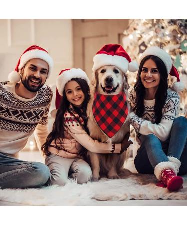 GOYOSWA 2 Pack Christmas Dog Bandanas for Large Dogs Buffalo Plaid Dog Bandana Triangle Scarf Christmas Dog Cosumes for Small Medium Large Extra Large Dogs (Red Plaid Large) Red Plaid Large - Buy Online on SooperMarket.com