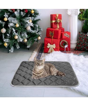 Self-Heating Cat Mat - Thermal Pet Bed Mat - 16 x 20 - Grey - Buy Online on SooperMarket.com