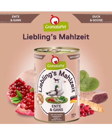 Granatapet Liebling's Meal Duck - Grain-Free Wet Dog Food Sugar Additive Free Single Feed 6 x 400g Pack - Buy Online on SooperMarket.com