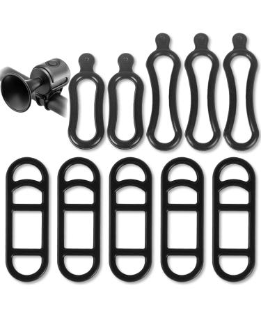 Tuserxln bicycle stretch silicone tape flashlight rubber ring 10 pieces of bicycle light elastic band 3 models adjustable for LED bike light headlight flashlight steering rack holder