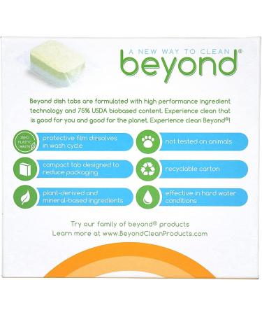 Beyond Natural Dishwasher Tablets - Fragrance & Dye Free - Certified Biobased - 32 Count - Buy Online on SooperMarket.com