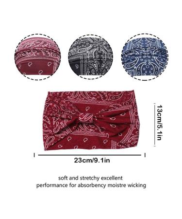 Boho African Headbands - Elastic Wide Knot Hair Bands for Women & Girls | Yoga & Outdoor Accessories - Buy Online on SooperMarket.com