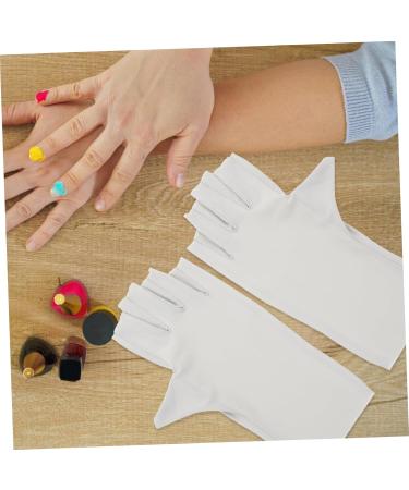 Amosfun 2 Pairs Pink Gloves Fingerless Gloves Nail Uv Gloves Gel Nail Lamp Uv Gloves Uv Gloves for Gel Nail Lamp Uv Protection Gloves for Nail Uv Nail Gloves Thin Section Accessories Nylon - Buy Online on SooperMarket.com