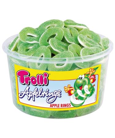 Trolli - Sour Apple Rings - Foam Gum - Fruit Gum - 150pcs/1200g Sour 150 pieces (1 pack)