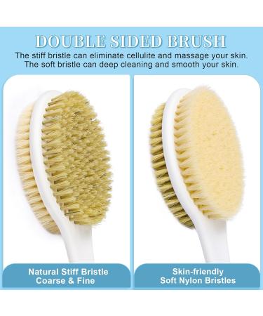 Horjor Long Handle Back Scrubber Brush - Exfoliating Bath Brush for Men and Women - Buy Online on SooperMarket.com