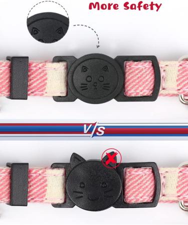 Tagme Pink Cat Collar with Name & Phone Number - Safety Closure & Bell - 1-Pack Kitten Accessory - Buy Online on SooperMarket.com