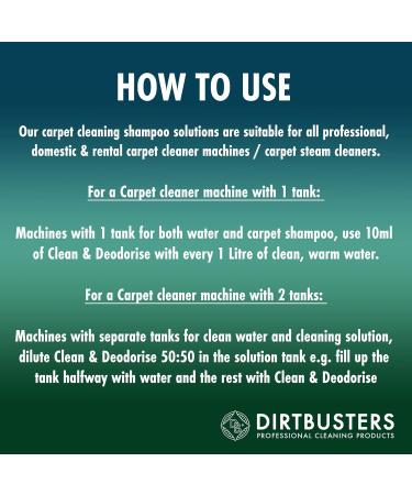 Dirtbusters 5L Carpet Cleaner Shampoo Solution - Stain Remover & Odor Treatment - Orange Fresh Scent - Buy Online on SooperMarket.com