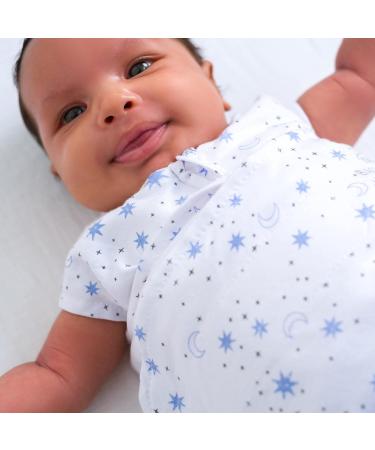 Halo Baby Sleeping Bag Swaddle | 1.5 TOG SleepSack | Blue Moons 100% Cotton | Easy Access Zip | Wearable Blanket for Newborns | Boys & Girls 0-3 Months - Buy Online on SooperMarket.com