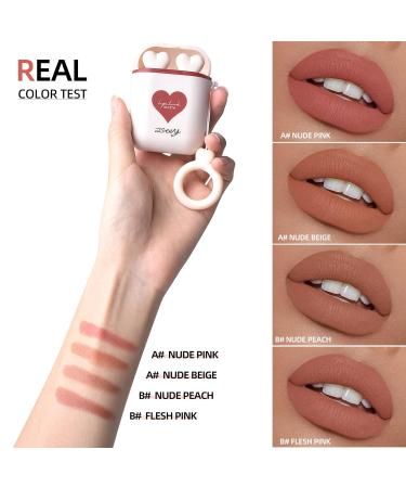 ICE LOVE Silky Mist Matte Lipstick Set - Long Wear Waterproof Velvet Lipstick & Lip Gloss for Women (2pcs) - Non-Stick Cup Makeup - Buy Online on SooperMarket.com