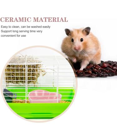 POPETPOP pet bowl food guinea pig hamster feeder chinchilla bowl hamster saucer kitten bowls heart shaped hamster water bowl hamster supplies small cat bowl chipmunk squirrel ceramics 8x7cm Pink - Buy Online on SooperMarket.com