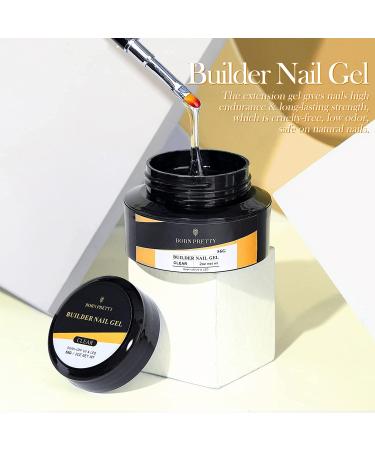 BORN PRETTY Builder Nail Gel Clear 56g | Nail Extension Gel Manicure Set with Forms & Brush Tools - Buy Online on SooperMarket.com