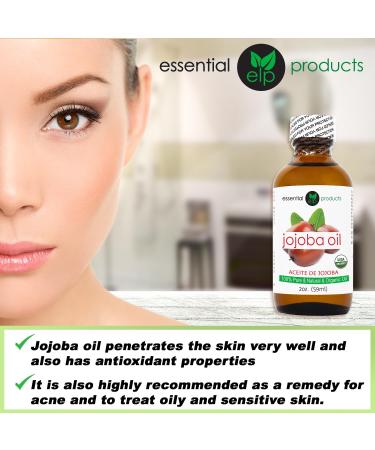ELP Pure Jojoba Oil 2oz - 100% Pure & Natural | Best for Skin & Hair - International Shipping Available - Buy Online on SooperMarket.com