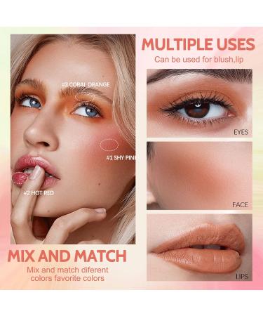 Beautfave 3-in-1 Cream Blush Stick Waterproof & Lightweight Blush for Lip, Cheek, and Eye Pink - Buy Online on SooperMarket.com