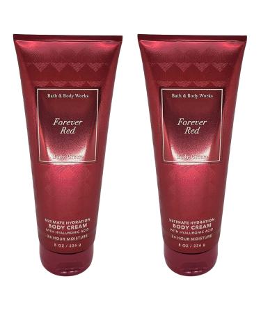 Bath and Body Works 2 Pack Forever Red Ultra Shea Body Cream 8 Oz