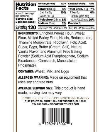Biscotti Brothers Bakery Vanilla Biscottini - 10 Ounce | Premium Italian Cookie - Buy Online on SooperMarket.com