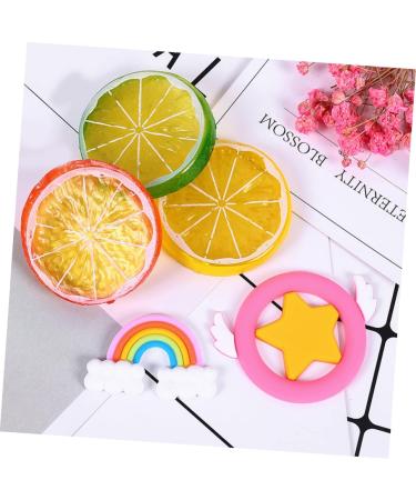 ABOOFAN 50pcs Simulation Lemon Slices Candy Resin Charms Toys Orange Slices Props Plastic Fake Inflatable - Buy Online on SooperMarket.com