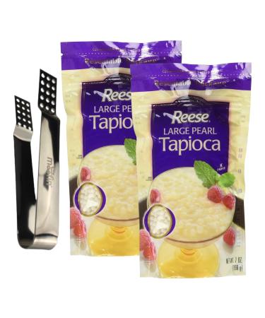 Bundle of Stainless Steel Tong & Tea Bag Squeezer and Large Pearl Tapioca Pack of 2