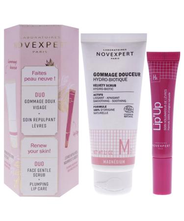Renew You Skin Duo for Women - 2 Pc 2.1oz Hydro-Biotic Gentle Scrub 0.27oz Plumping Lip Care