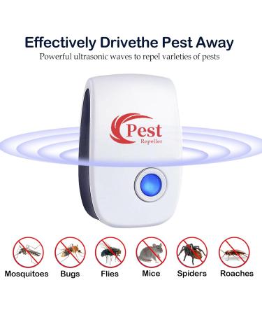 Ultrasound Pest Control 6-Pack | Plug-In Electronic Repeller for Insects Mosquitoes Mice & Cockroaches | International Shipping Available - Buy Online on SooperMarket.com