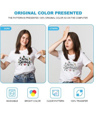 Carbcolords DTF Transfer Film - 60 Sheets A4 PET Clear PreTreat Heat Transfer Paper for T-Shirts - 60 PCS - Buy Online on SooperMarket.com