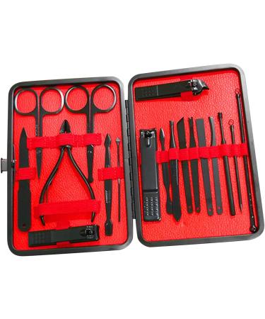 Verdant Touch Manicure Set Stainless Steel Manicure Pedicure Tool Kit 18-Piece Nail Clippers Set for Home - Buy Online on SooperMarket.com